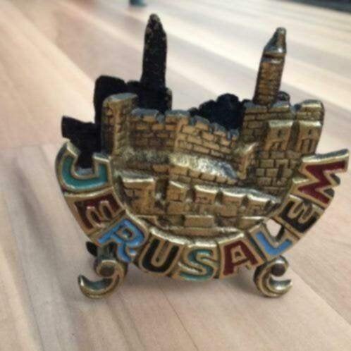 JERUSALEM Zwaar Bronzen brievenstandaard, Ophalen of Verzenden, Brons