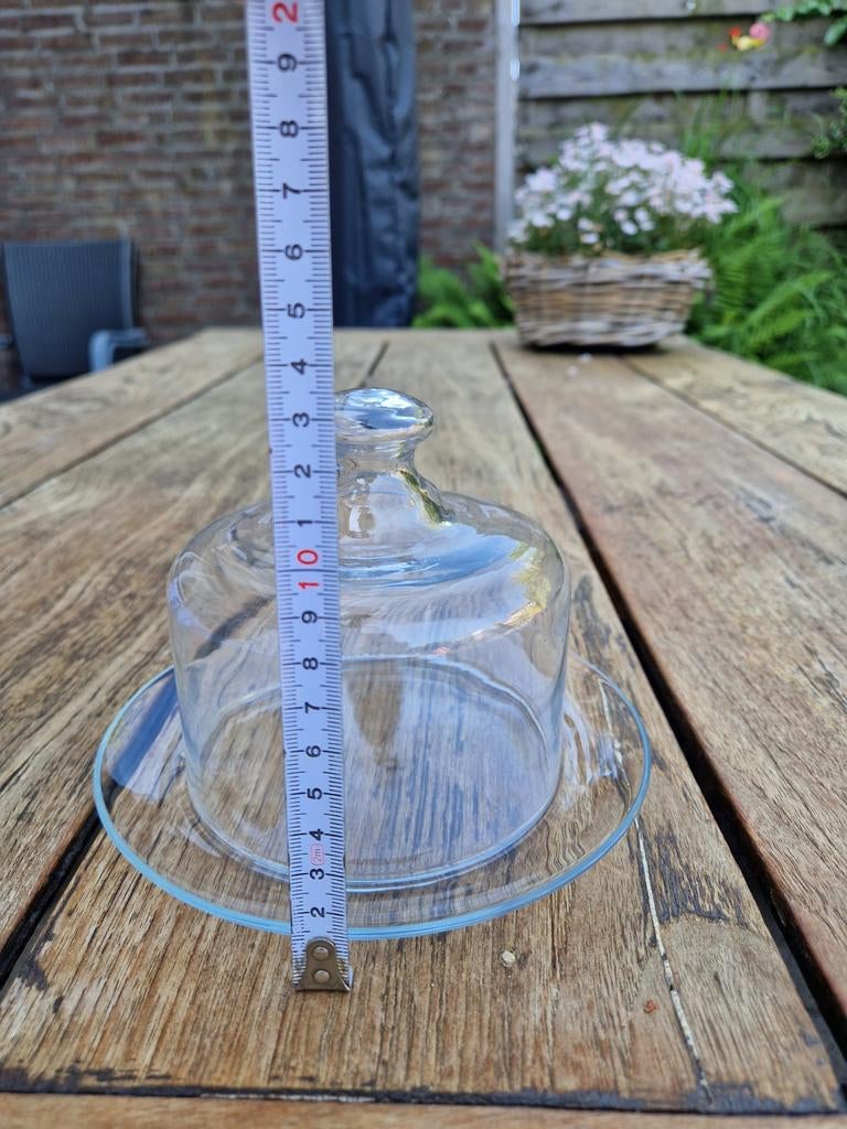 Glazen stolp 13cm hoog, Ophalen of Verzenden, Zo goed als nieuw