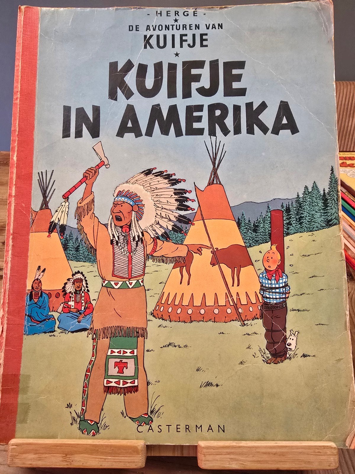 Kuifje in Amerika - Originele uitgave 1947, Boeken, Eén stripboek, Ophalen of Verzenden, Gelezen, Hergé
