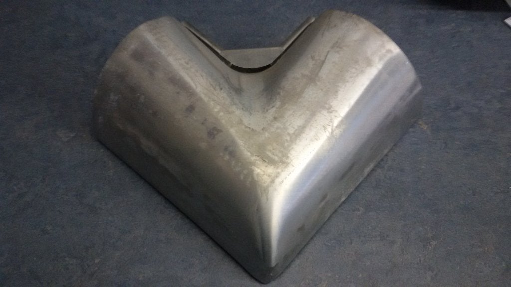 Zinken mastgoot binnenhoek, Ophalen of Verzenden, Zink, Minder dan 2 meter, 80 mm of meer