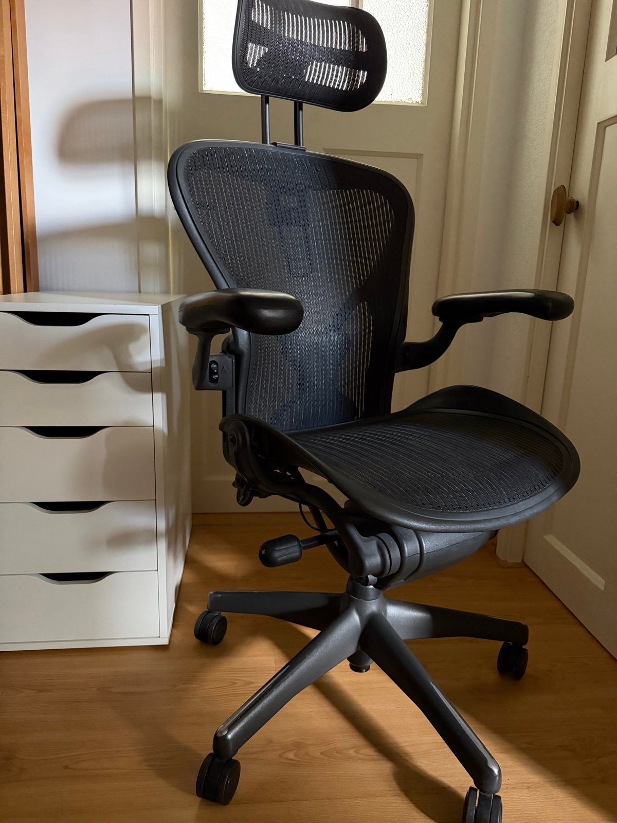 Herman Miller Aeron Bureaustoel - Ergonomisch Zwart, Huis en Inrichting, Bureaustoelen, Ophalen, Gebruikt, Zwart, Bureaustoel