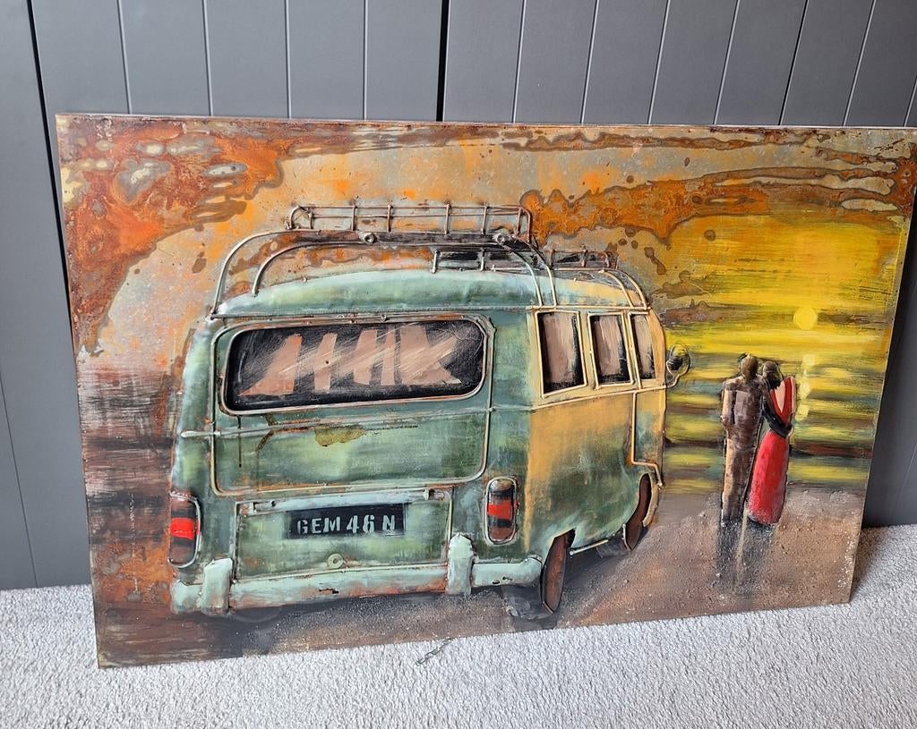 Prachtig industrieel schilderij 80/120, Ophalen of Verzenden