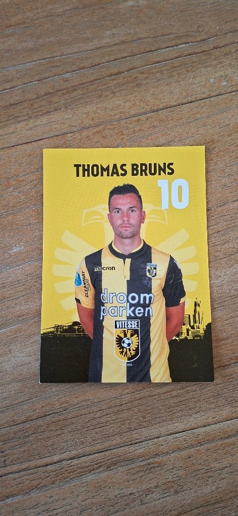 Spelerskaart; Thomas Bruns # Vitesse / Heracles, Ophalen of Verzenden, Nieuw, Vitesse, Spelerskaart