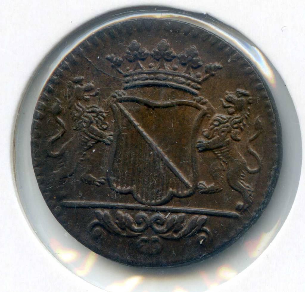 Nederland 1 Duit 1739 Utrecht UNC Lees Opmerkingen, Postzegels en Munten, Munten | Nederland, Verzenden, Vóór koninkrijk, Overige waardes