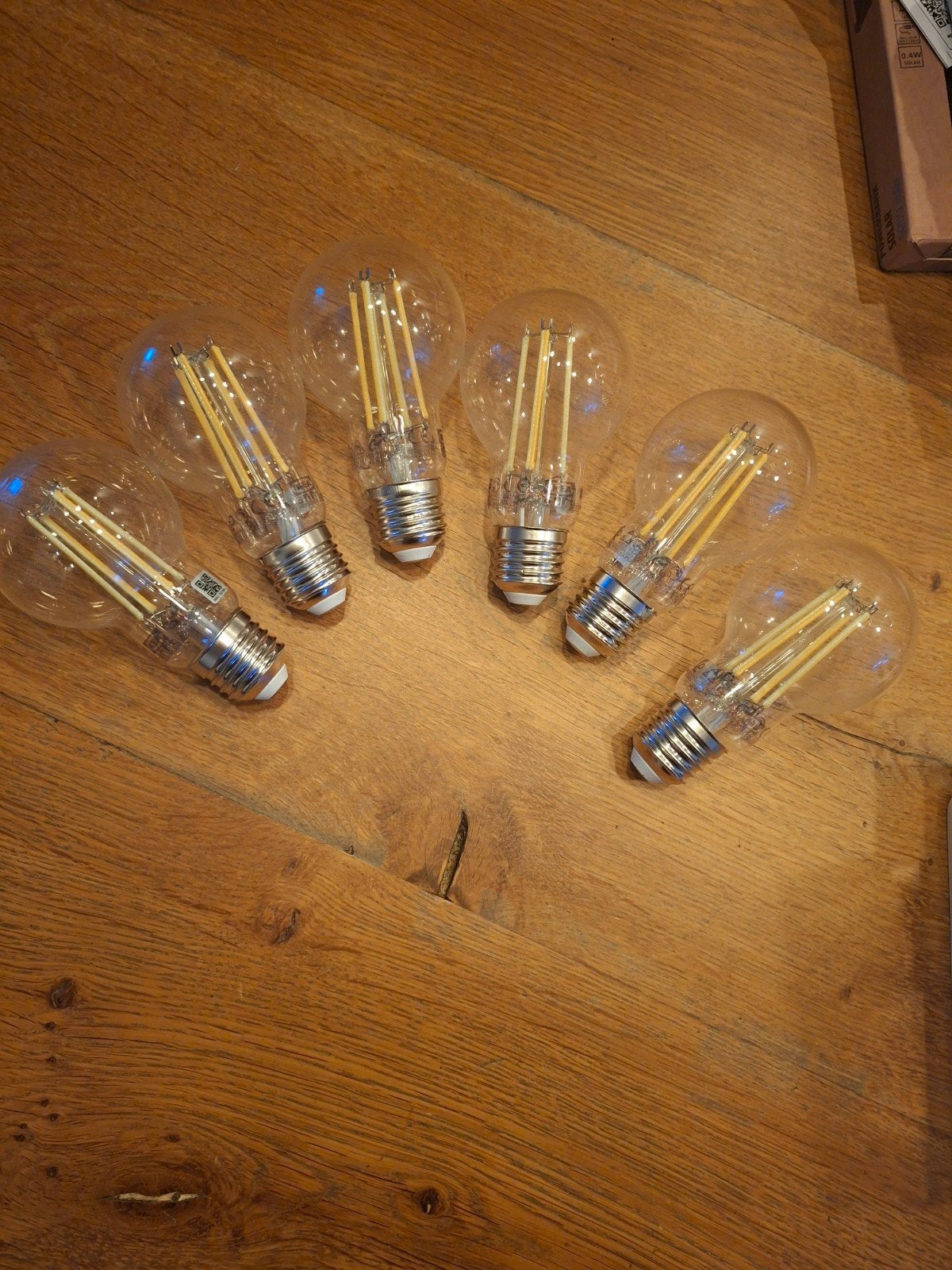6 ikea Kajplatz ledlampen grote fitting, Ophalen of Verzenden, Zo goed als nieuw, E27 (groot), Led-lamp