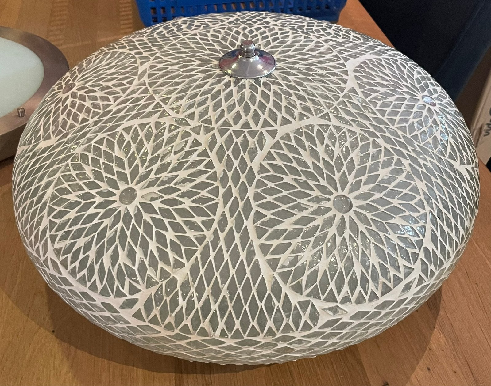Grote Marokkaanse plafondlamp mozaïek  plafonnière glas, Ophalen of Verzenden, Zo goed als nieuw