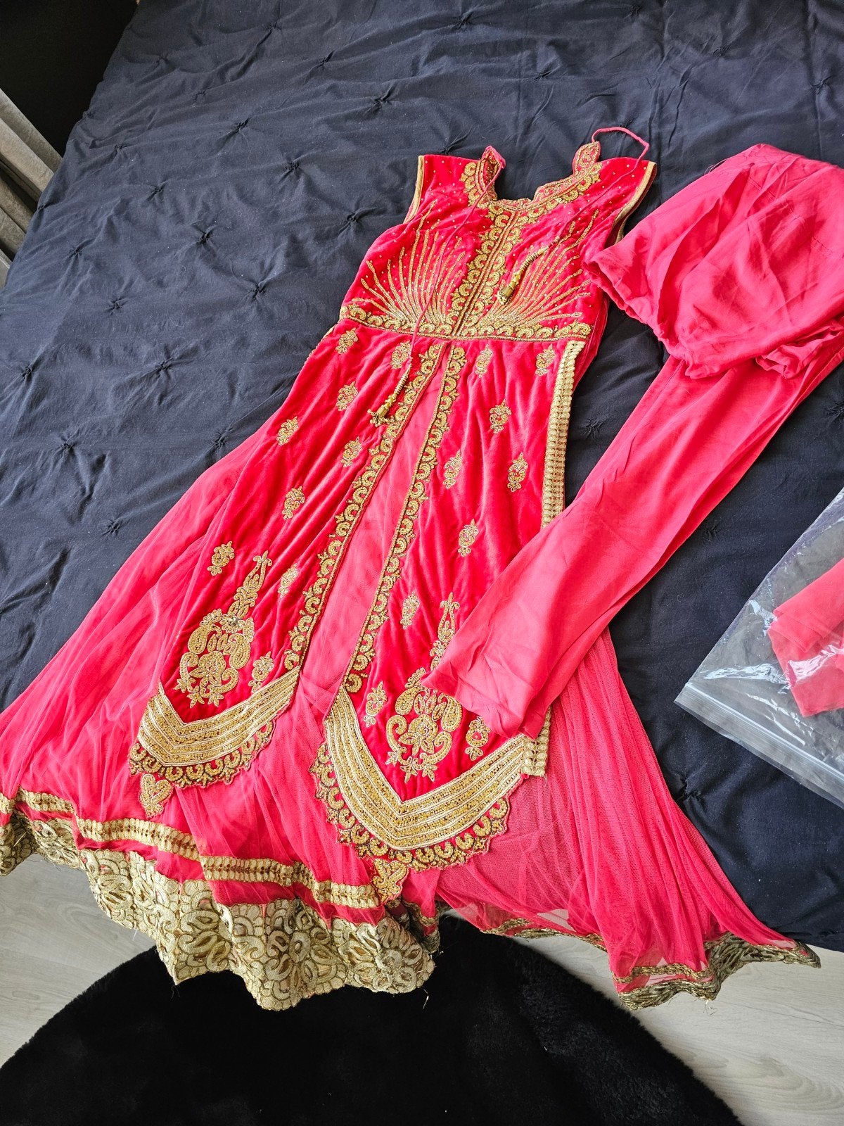 Bollywood Salwar Kameez - Maat 38, Ophalen, Gedragen, Maat 38/40 (M), Roze