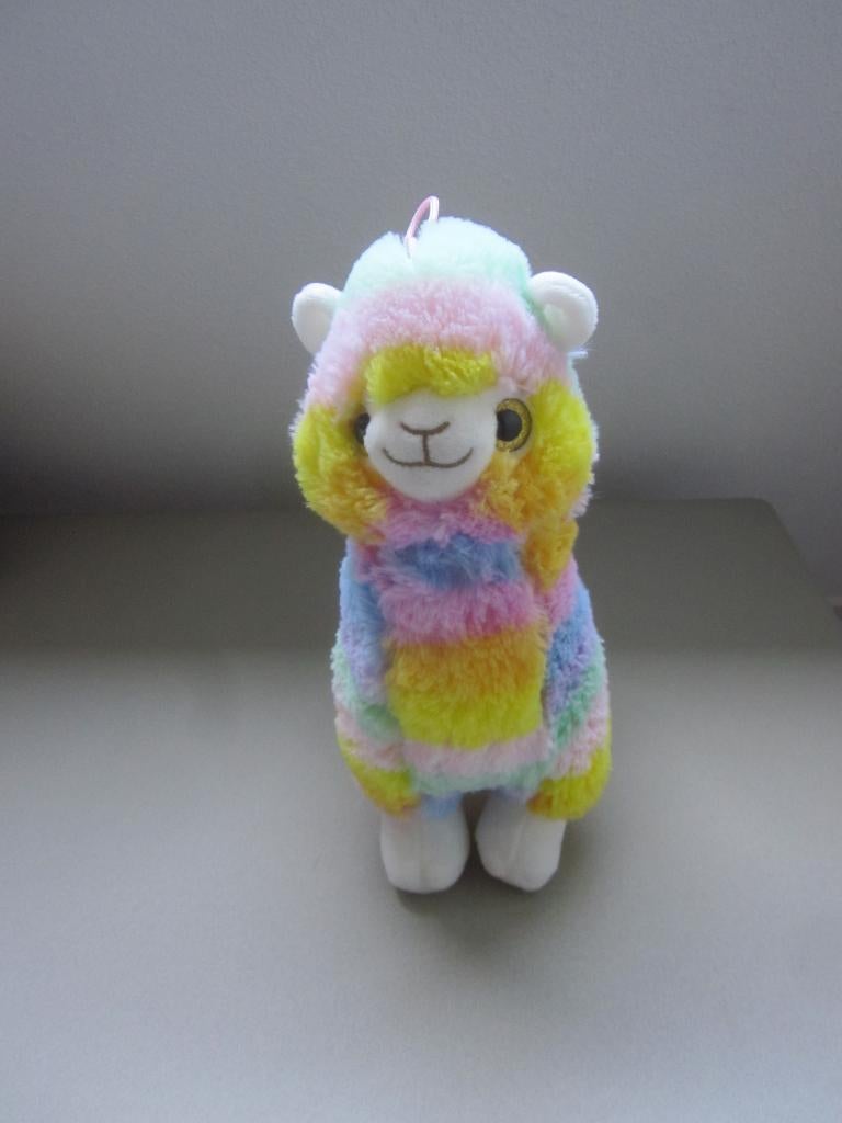 Pastelkleurig zacht pluche alpaca lama goudkleurig glitter, Kinderen en Baby's, Speelgoed | Knuffels en Pluche, Overige merken