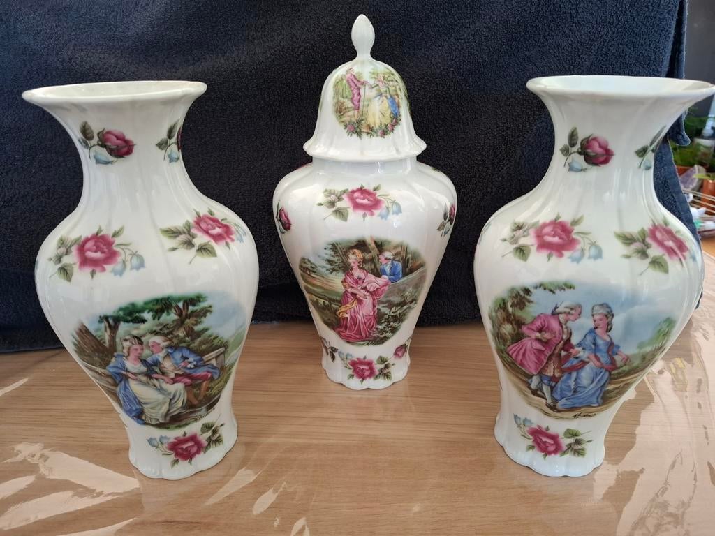Decoratieve vaas/pot - handgedecoreerd Enter-Holland, Ophalen of Verzenden