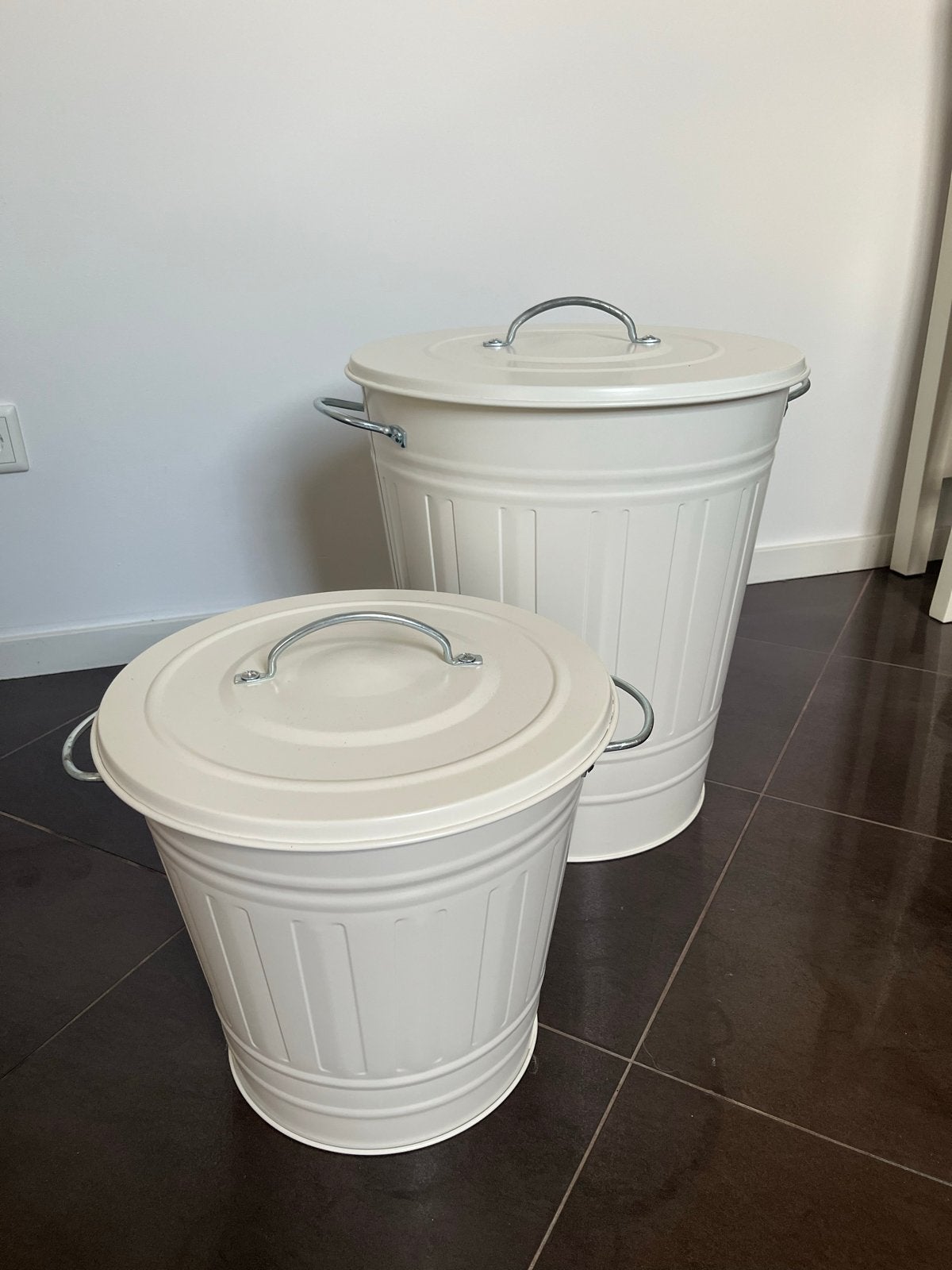 IKEA KNODD prullenbakken - groot en klein, 40 liter of meer, Ophalen, Zo goed als nieuw, Metaal