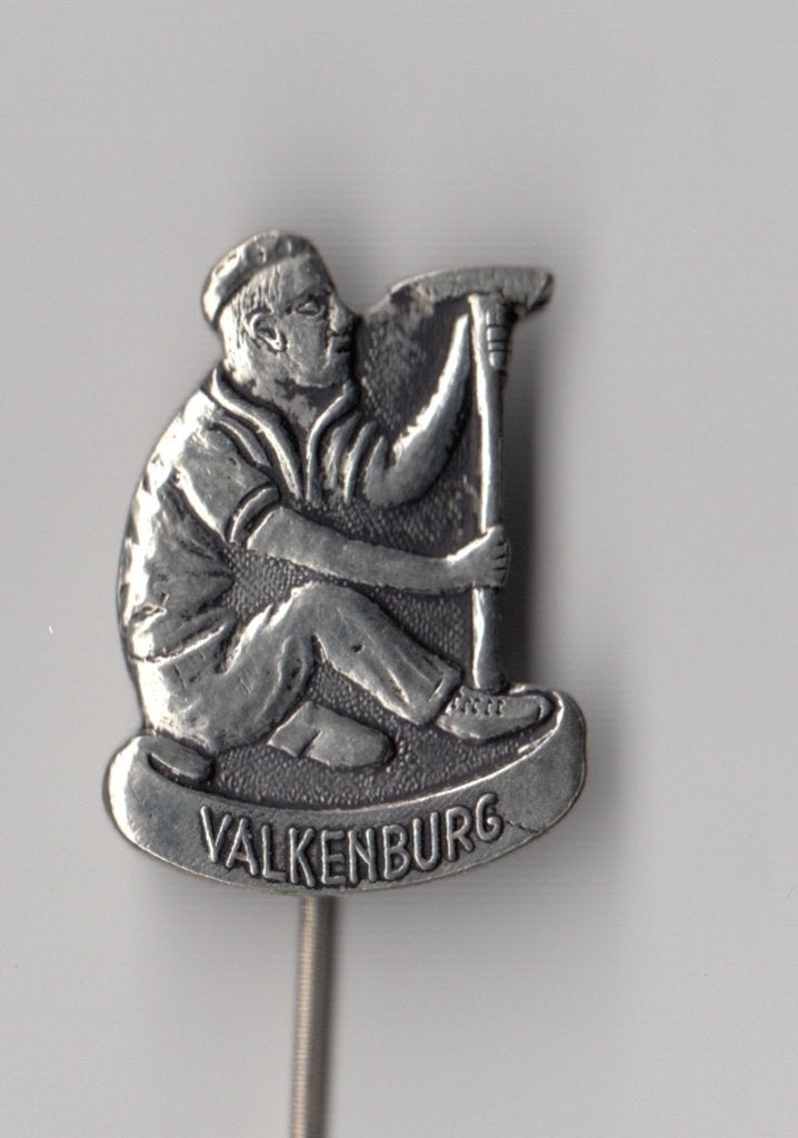 Valkenburg Mijnwerker Mijnen Kolen speldje, Gebruikt, Niet vindbaar, Niet vindbaar, Speldje of Pin