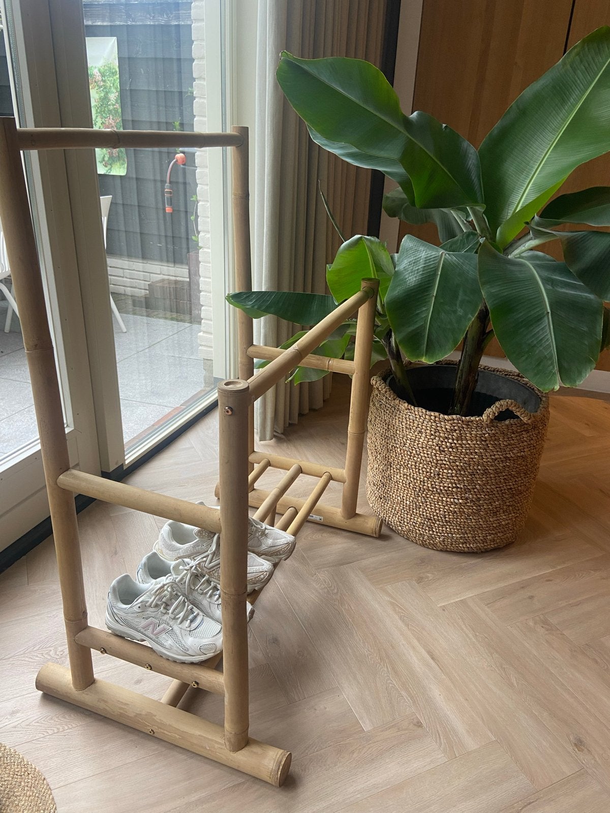 Bamboe schoenenrek / kledingrek, Ophalen of Verzenden, Gebruikt