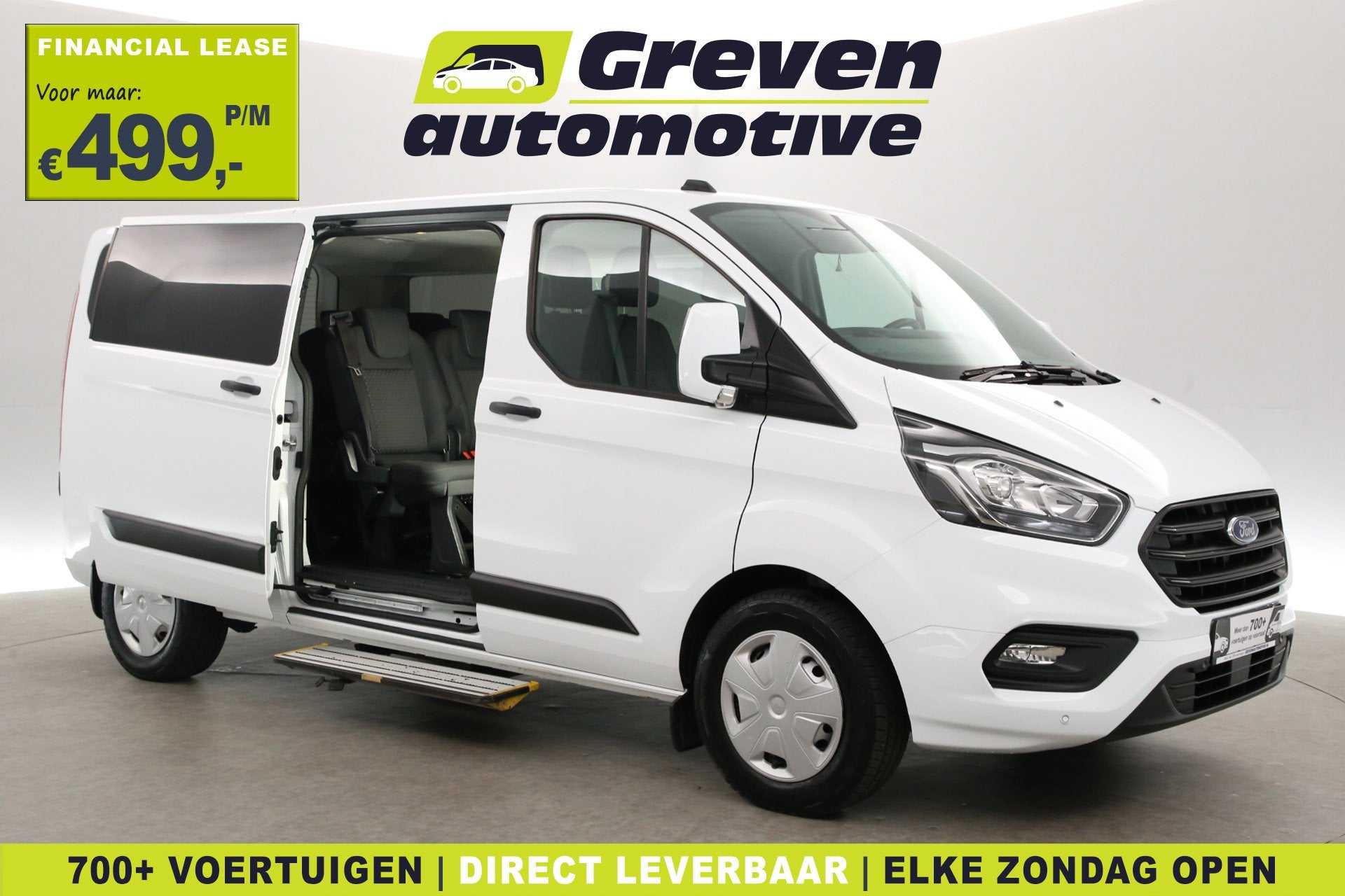 Ford Transit Custom 2.0 TDCI L2H1 | MARGE | 9 Zits | Incl. B, Voorwielaandrijving, 1987 kg, Stof, Gebruikt