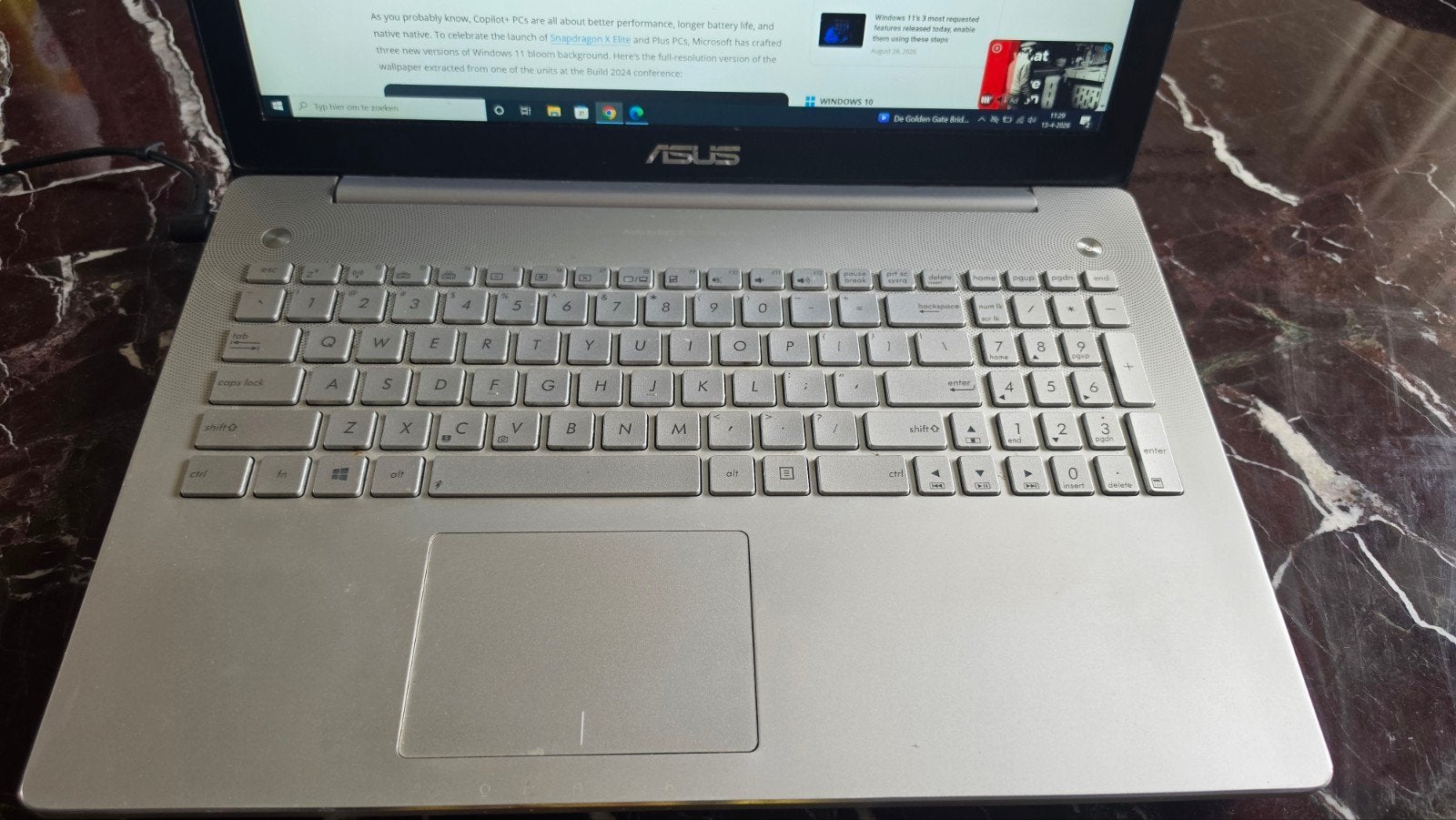 ASUS N550JV Laptop - i7-4700HQ, 8GB RAM, Windows 10 Pro, Ophalen of Verzenden, Gebruikt, 8 GB, SSD