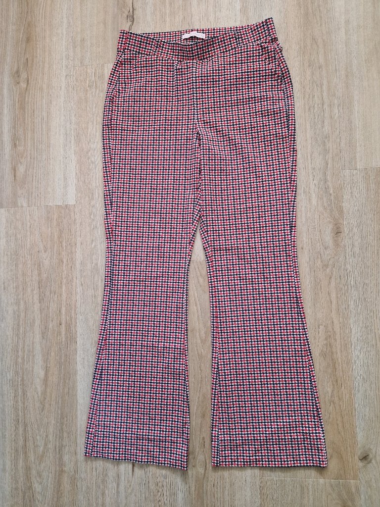 Studio Anneloes flair bonded trousers geruit ZGAN, Kleding | Dames, Maat 42/44 (L), Ophalen of Verzenden, Zo goed als nieuw, Lang