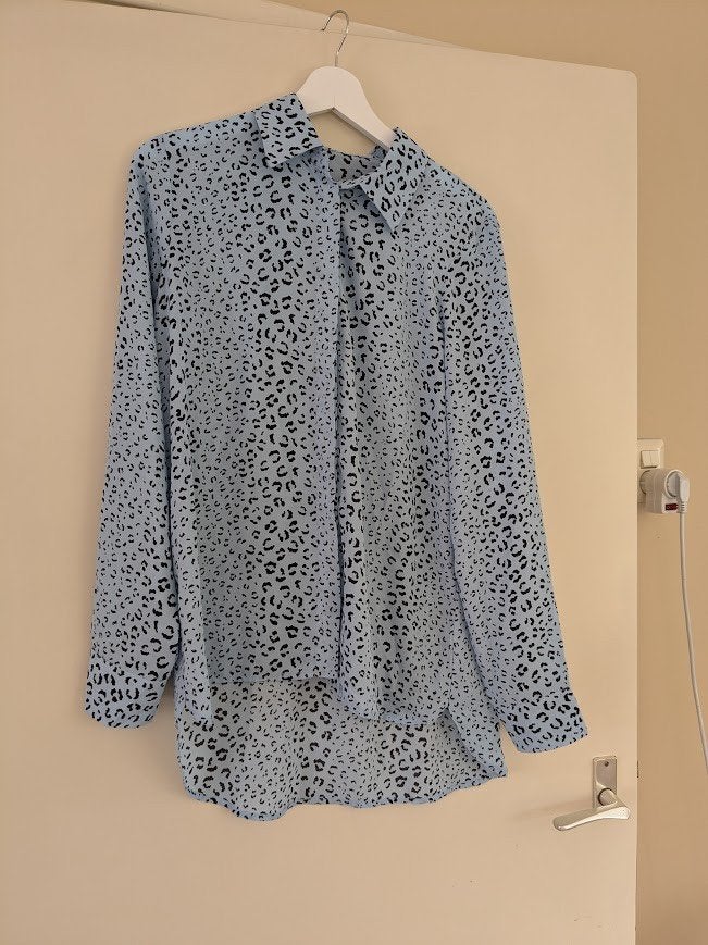 Blouse lange mouw Costes maat L, Maat 38/40 (M), Blauw, Ophalen of Verzenden, Zo goed als nieuw