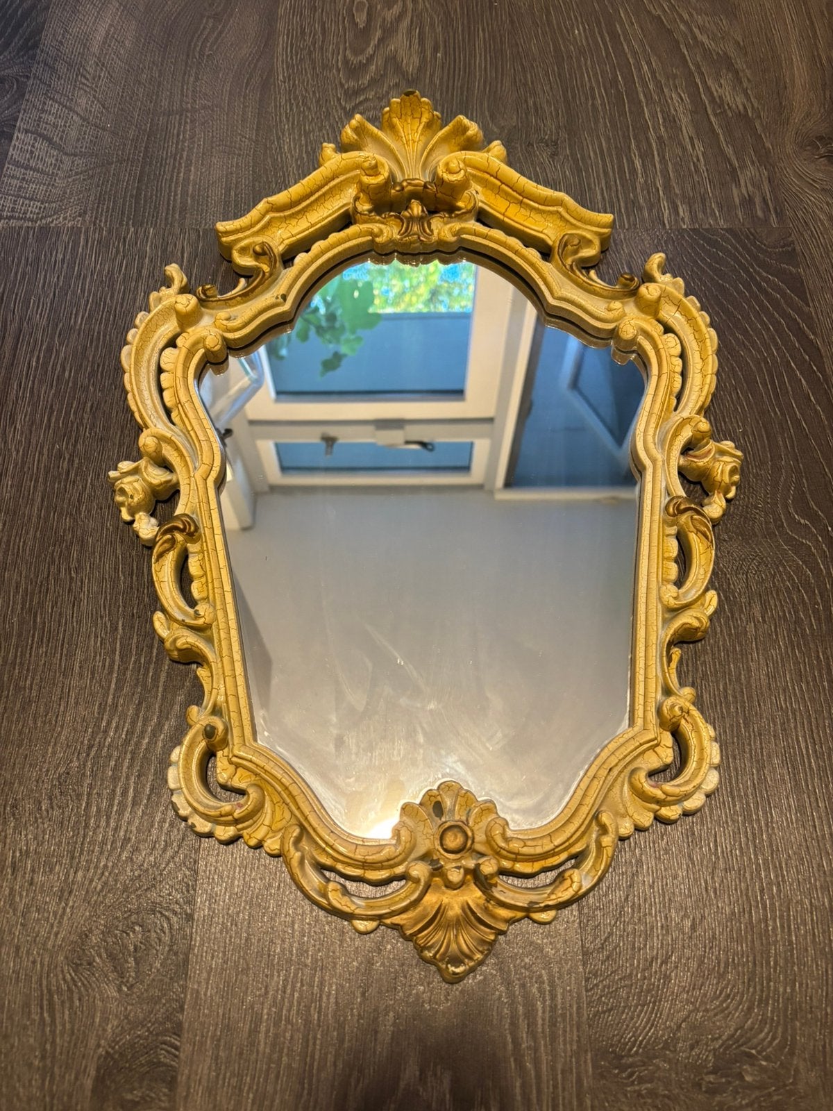 Italiaanse Rococo Spiegel, Ophalen of Verzenden, Rechthoekig, 50 tot 75 cm, Minder dan 100 cm