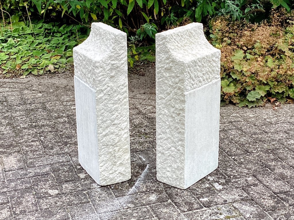 Te koop: Witte Zandstenen blokken 2 stuks a € 49,50 per stuk, Ophalen, Overige typen, Zo goed als nieuw, Natuursteen