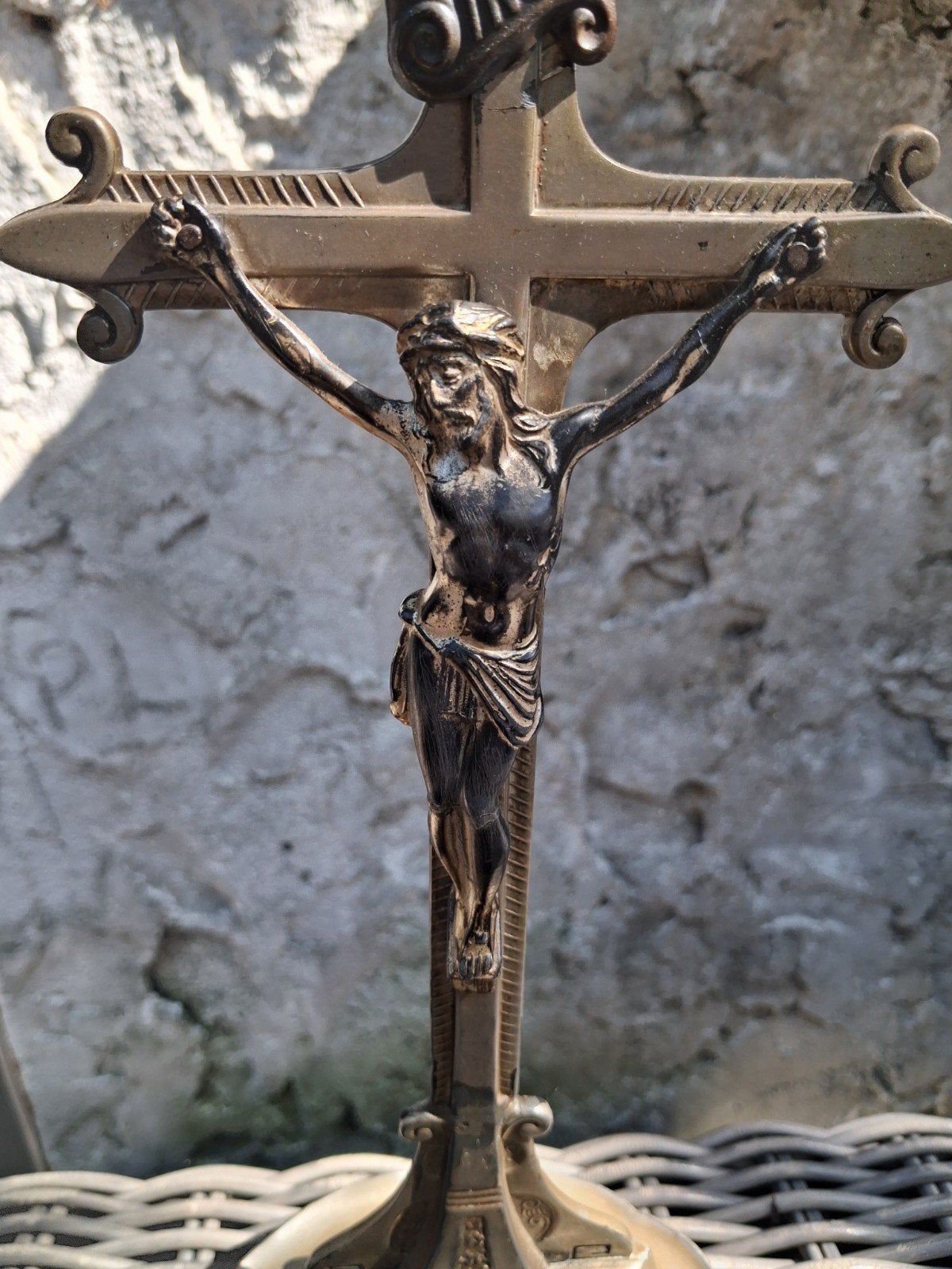 jezus aan het kruisbeeld, Antiek en Kunst, Antiek | Religie, Ophalen