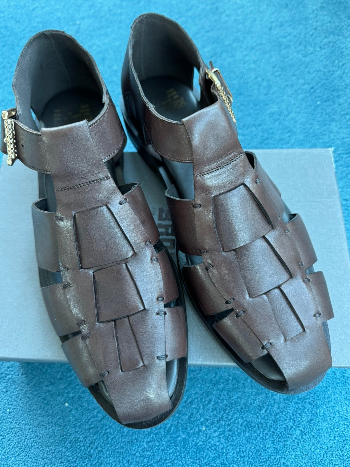 * NIEUW Bronx Fishermen Sandalen EU 44 Donker Bruin, Kleding | Heren, Schoenen, Sandalen, Bruin, Verzenden, Nieuw