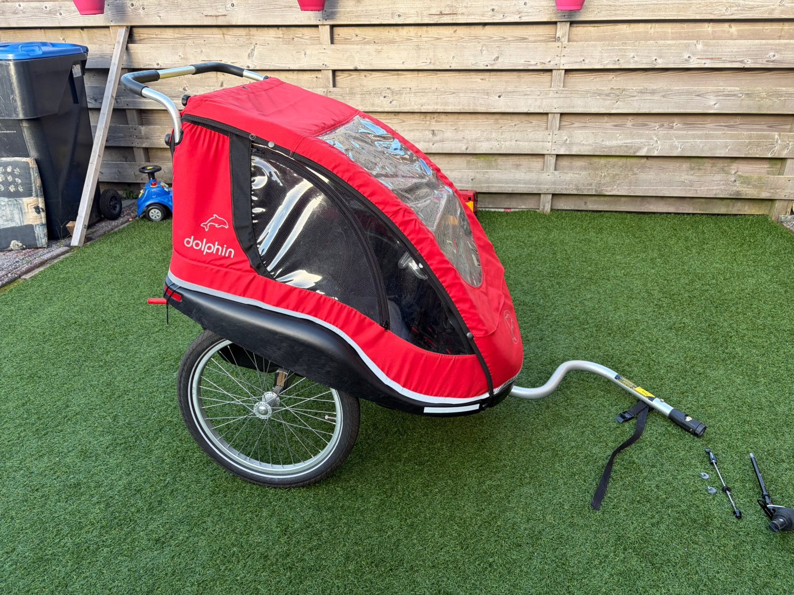 Winther dolphin XL met thru axle en quick release, Ophalen, Gebruikt, Vering, Winther
