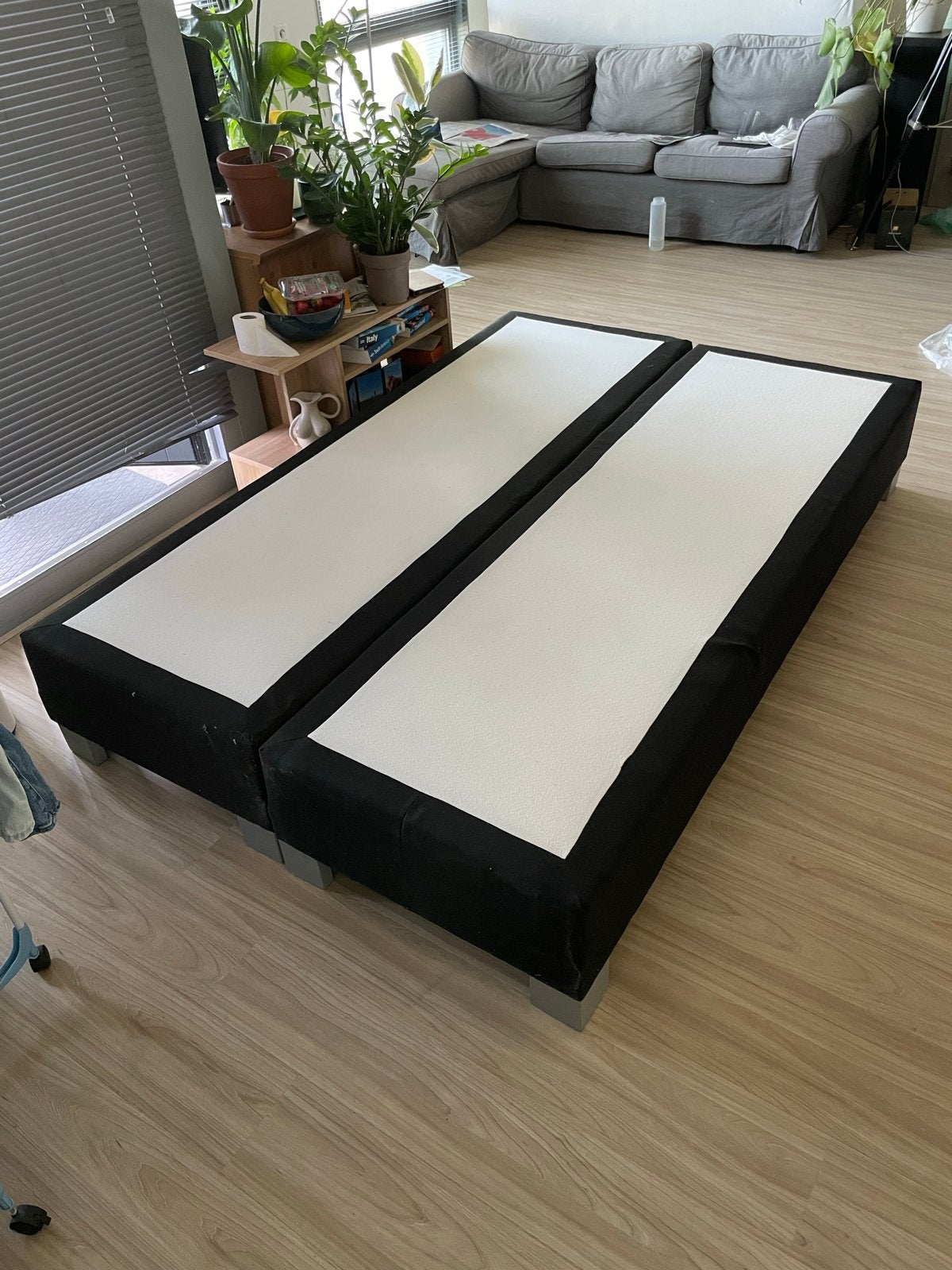 2x Boxspring 70x210 cm - Prima staat, Ophalen, Gebruikt, Tweepersoons, 140 cm