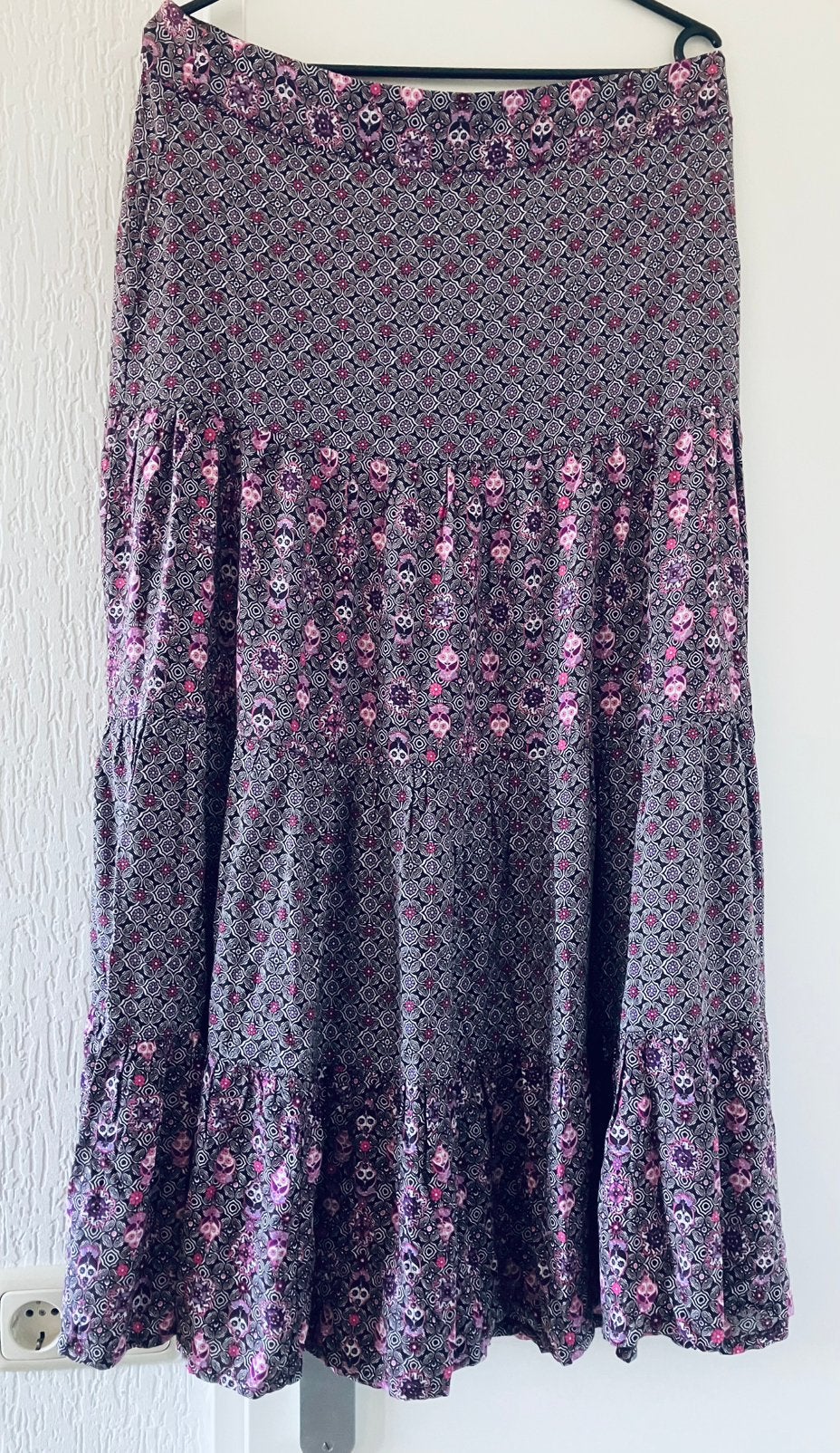 Lange boho rok, Kleding | Dames, Maat 38/40 (M), Ophalen of Verzenden, Zo goed als nieuw, Grijs