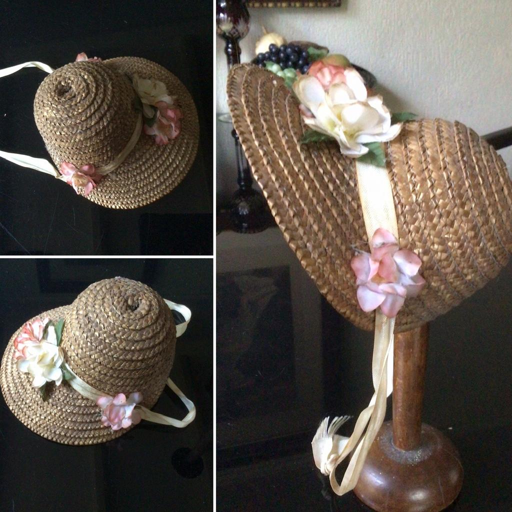 Pop,” ANTIEK RIETEN LUIFEL POPPEN HOEDJE,BONNET”, Verzenden