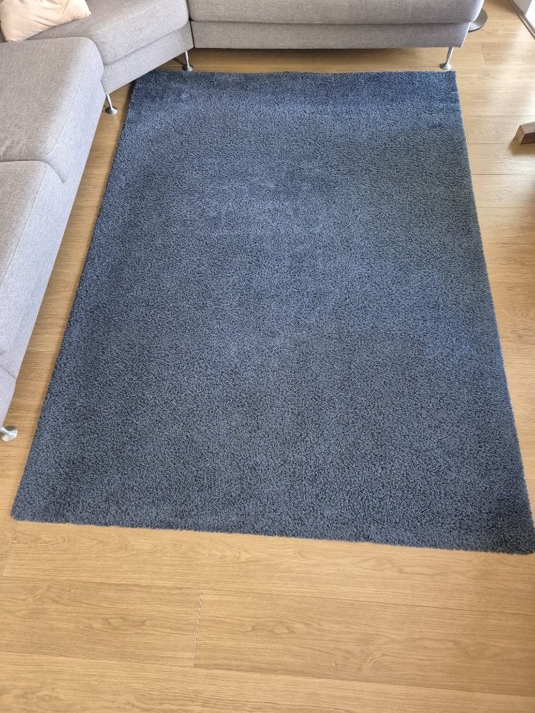 Vloerkleed 170 x 240 cm, Ophalen, Blauw, 150 tot 200 cm, 200 cm of meer