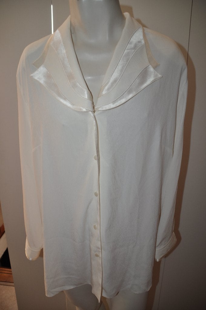 TUW44 Erfo Exclusiv blouse creme maat 44, Ophalen of Verzenden, Zo goed als nieuw, Overige kleuren, Blouse of Tuniek
