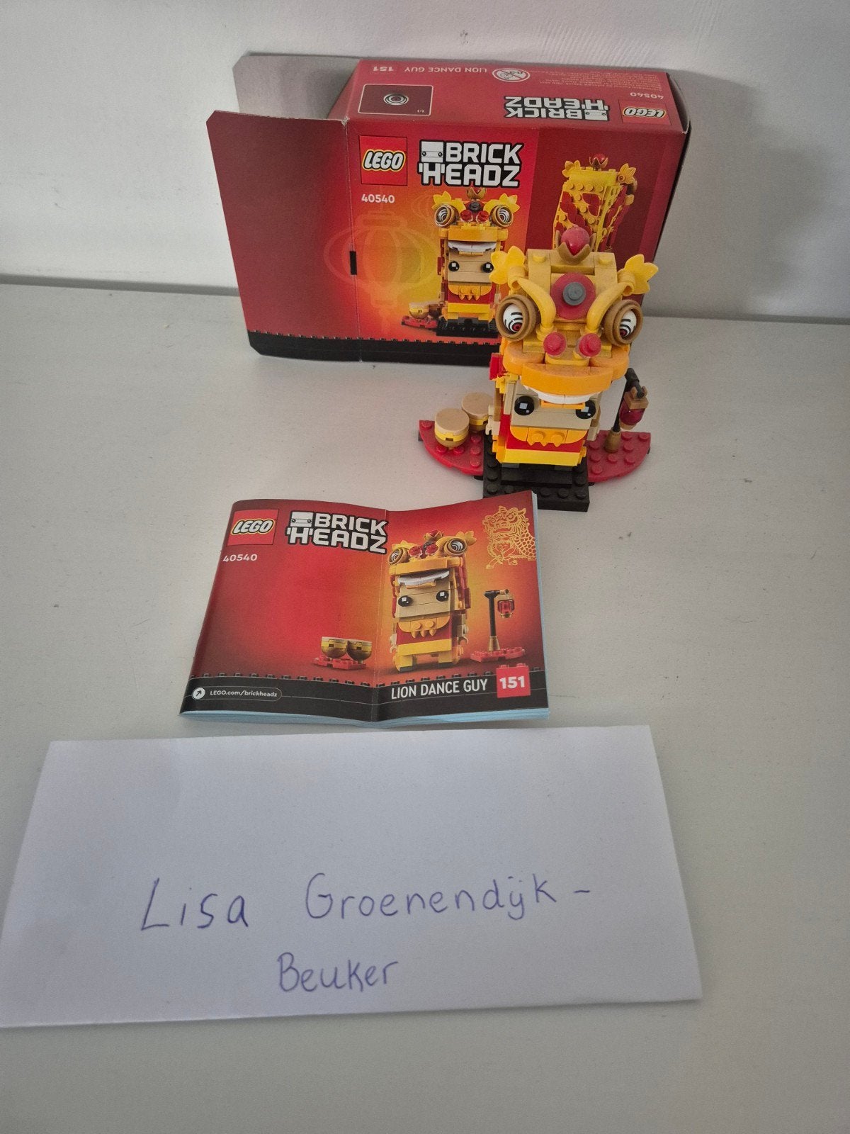 Legoset 40504, brickheadz lion dance guy, BrickHeadz, Lego, Compleet, Ophalen of Verzenden