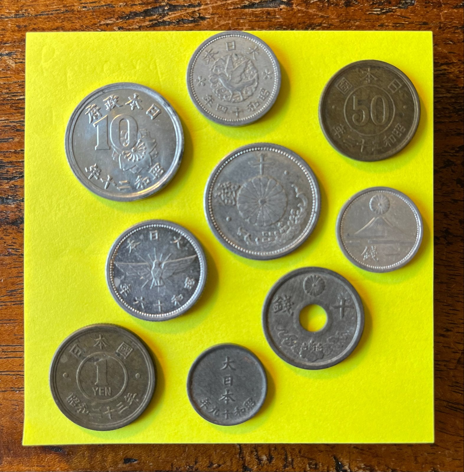 Set van 9 Japanse oude munten, Ophalen of Verzenden, Oost-Azië, Setje