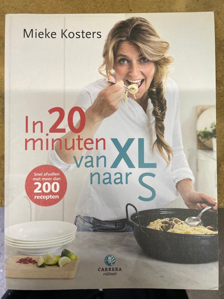 In 20 minuten van XL naar S - Mieke Kosters kookboek, Voorgerechten en Soepen, Ophalen of Verzenden, Zo goed als nieuw, Gezond koken