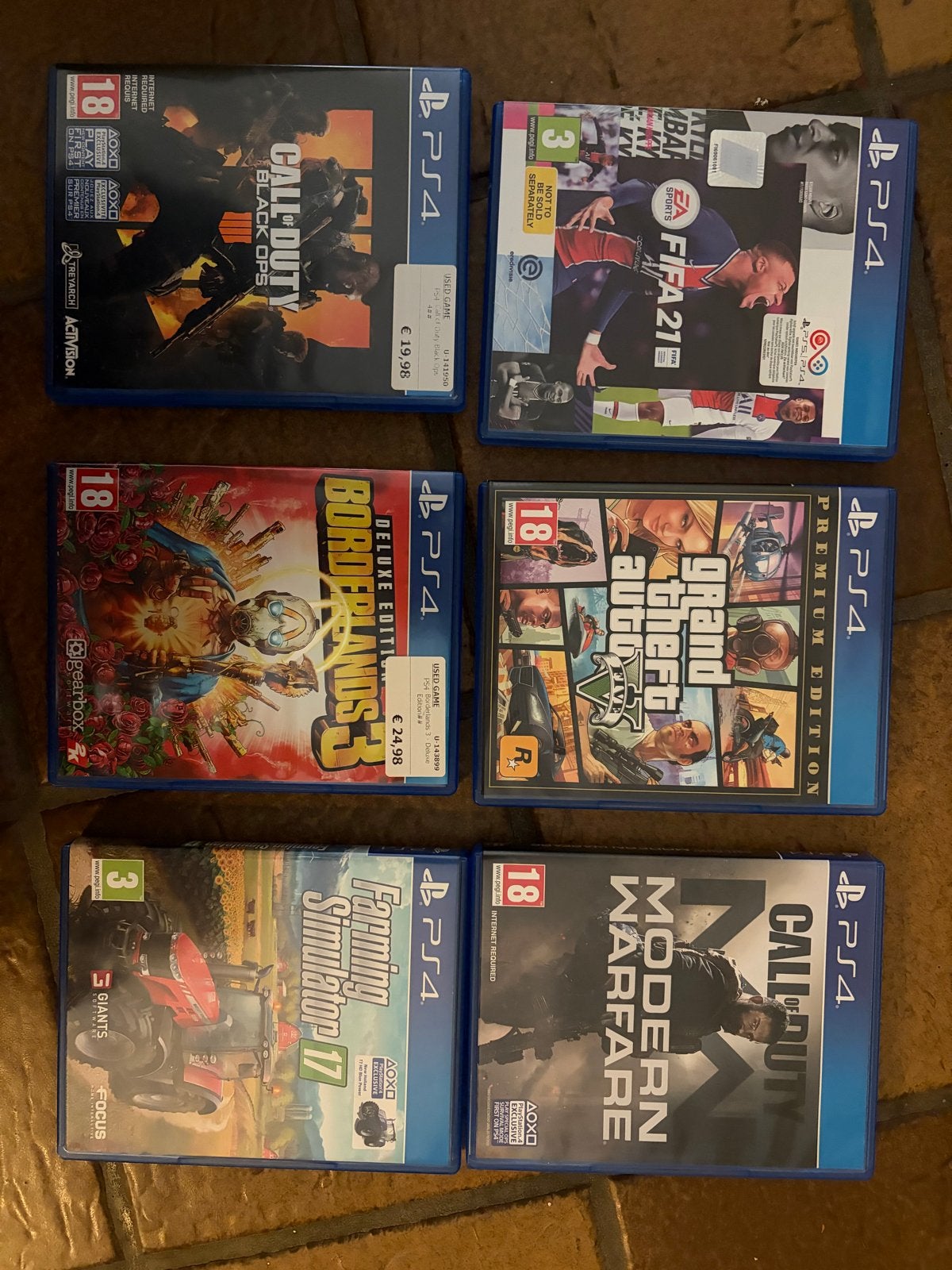 PS4 games – 6 stuks – nette staat, Spelcomputers en Games, Gebruikt, Vanaf 18 jaar, Overige genres, Eén computer