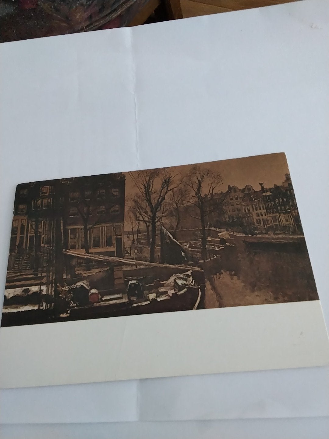 Oude Ansichtkaart G.H. Breitner Brouwersgracht Amsterdam, Ophalen of Verzenden, 1980 tot heden, Gelopen