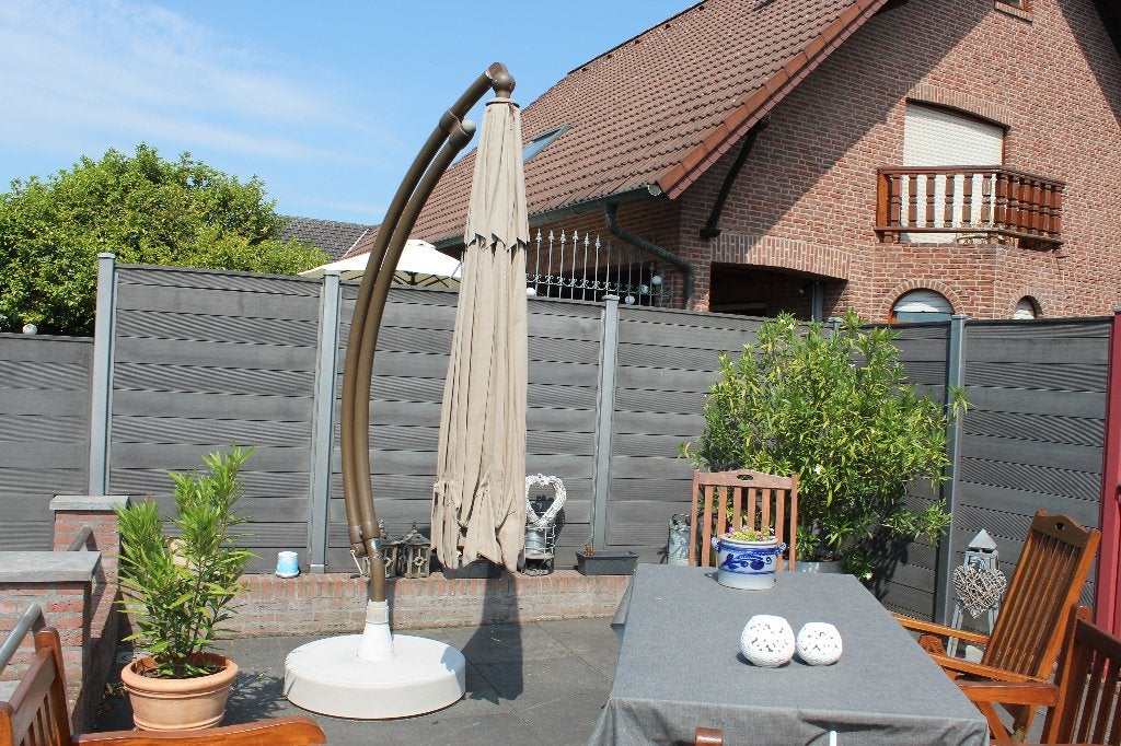 Sun Garden Parasol., Tuin en Terras, Parasols, Ophalen, Verstelbaar, 3 tot 4 meter, Zweefparasol