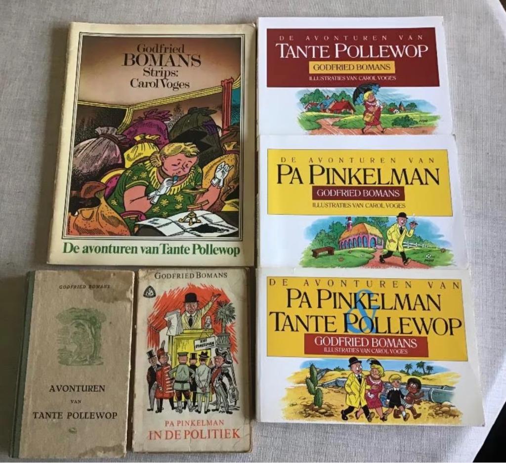 6 delen Pa Pinkelman en tante Pollewop, Meerdere stripboeken, Ophalen of Verzenden, Gelezen