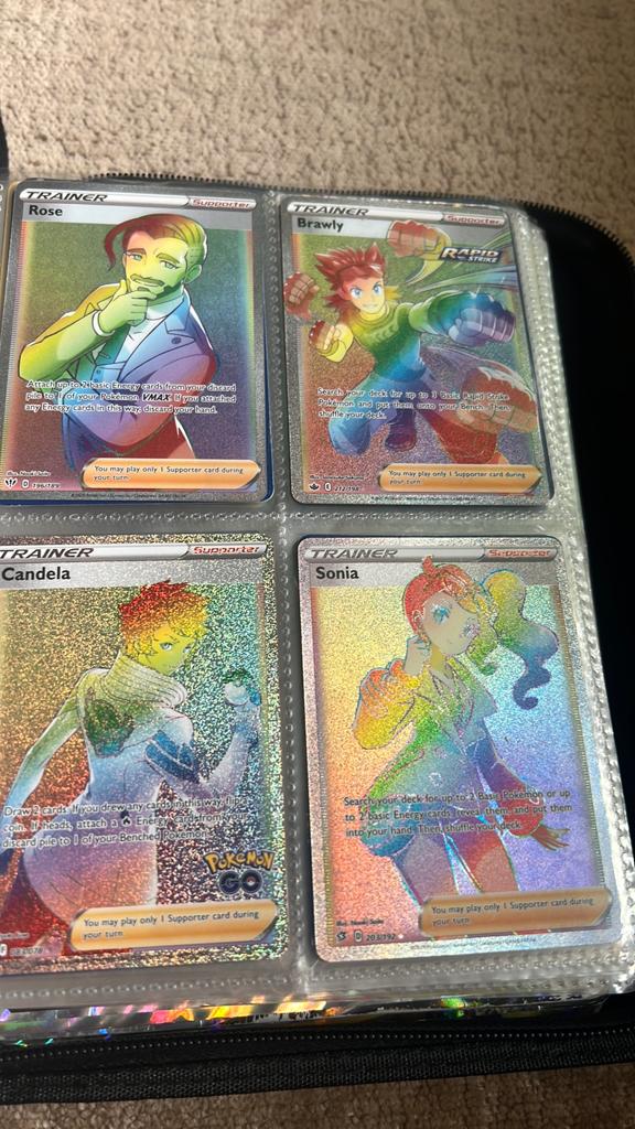 Pokemon rainbow trainers., Ophalen of Verzenden, Zo goed als nieuw, Meerdere kaarten