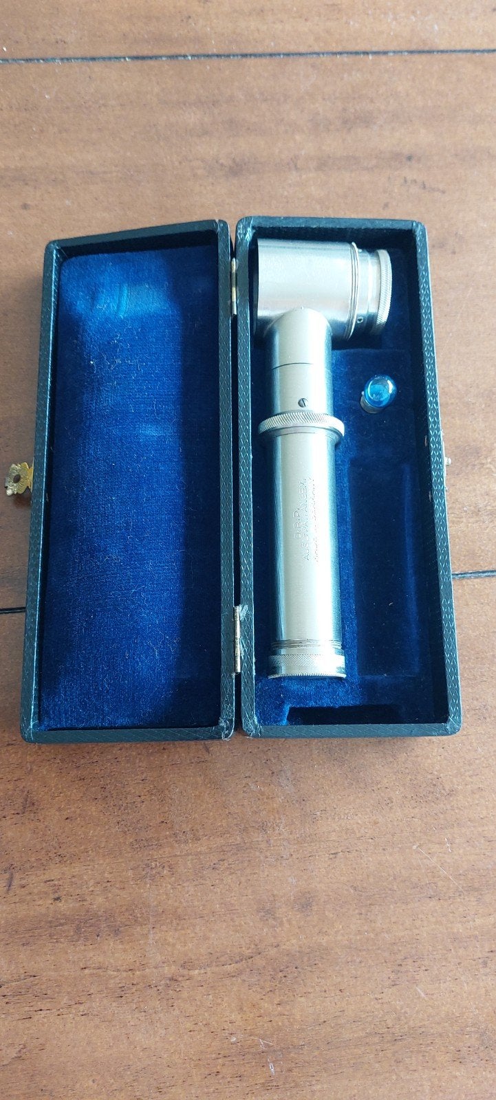 Antieke Microscoop D.R.P. AUSL.PAT.ANGEM. MADE IN GERMANY, Ophalen of Verzenden, Gebruikt, Minder dan 400x, Biologische microscoop
