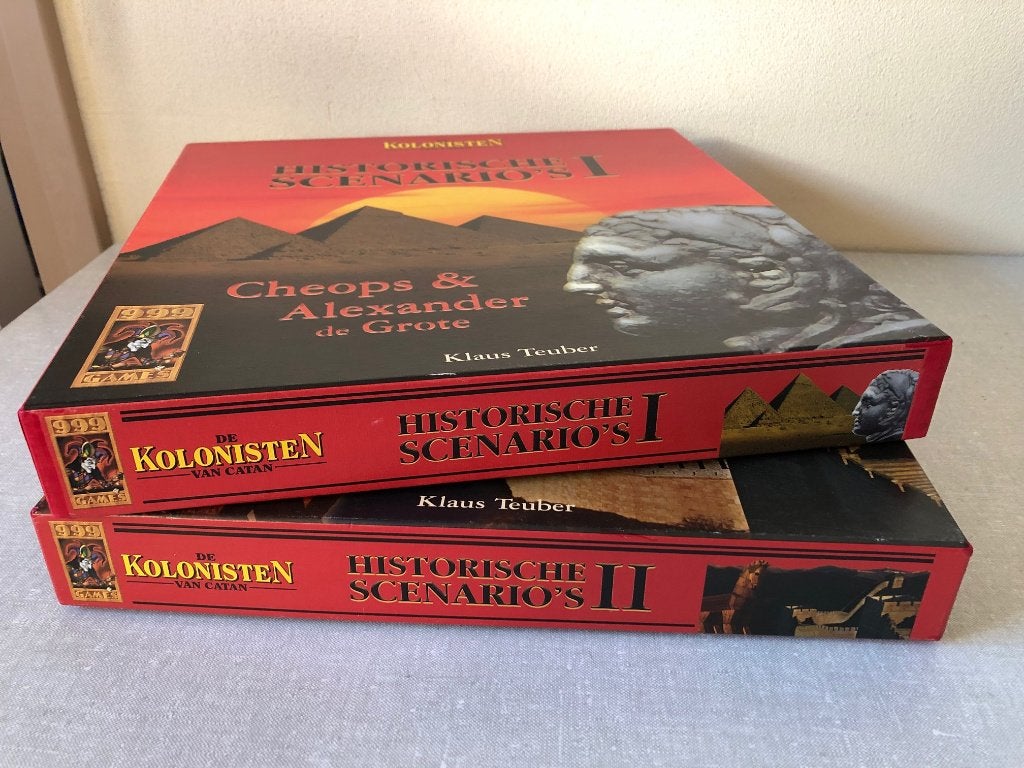 Z.G.A.N. Kolonisten Catan Historische scenario's deel 1 + 2, Een of twee spelers, Ophalen of Verzenden, Zo goed als nieuw, 999 games