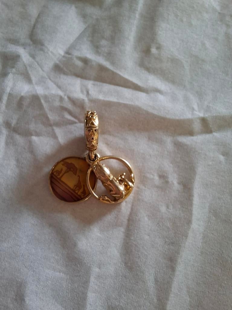 Pandora bedel Mufasa en Simba - Disney The Lion King, Overige materialen, Gebruikt, Pandora, Ophalen of Verzenden