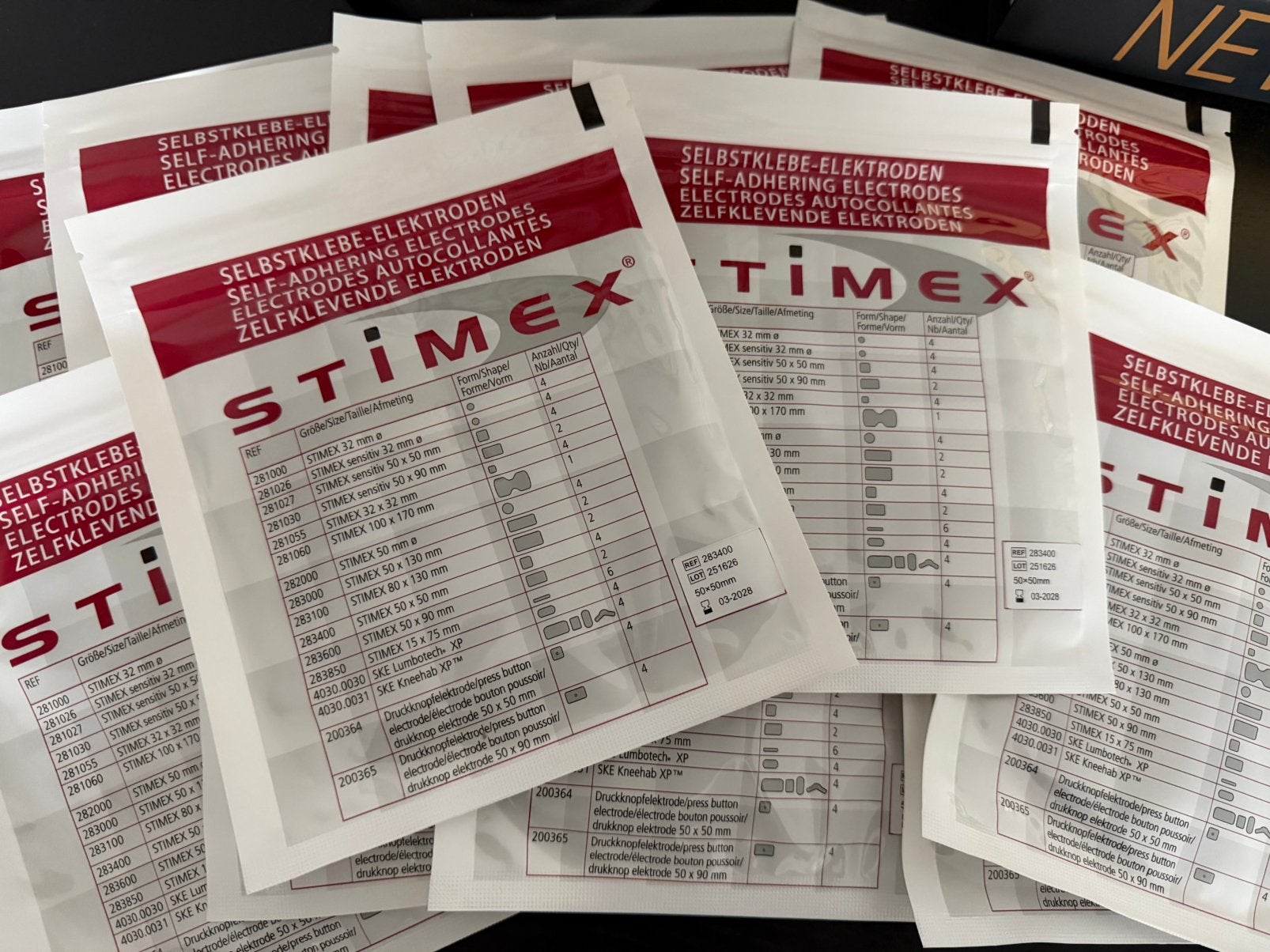 Stimex zelfklevende plak elektroden Voor tensapparaat., Ophalen of Verzenden, Nieuw