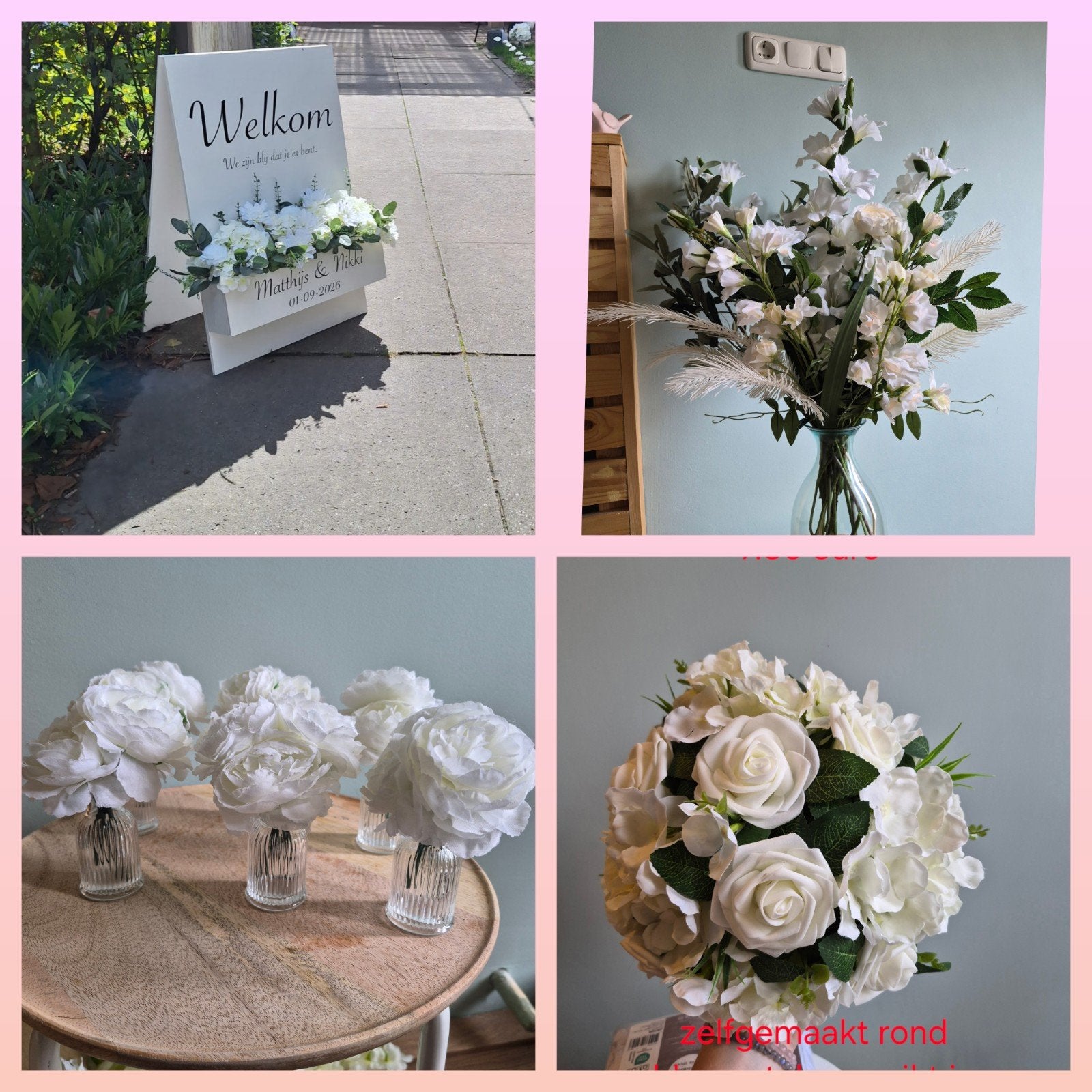 heel veel bruiloft decoratie/zijdebloemen, Ophalen, Kunststof, Wit, Klassiek