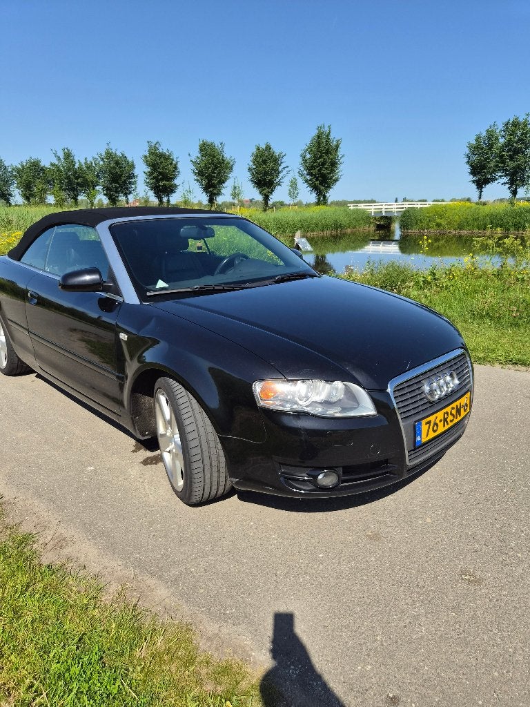 Audi A4 2.0 Tfsi 147KW Cabrio AUT 2006 Zwart APK mei 2027, Zwart, 4 cilinders, 4 stoelen, A4
