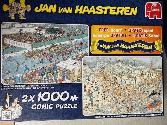 2x Jan van Haasteren 1.000 stukjes, Ophalen of Verzenden, 500 t/m 1500 stukjes, Zo goed als nieuw, Legpuzzel