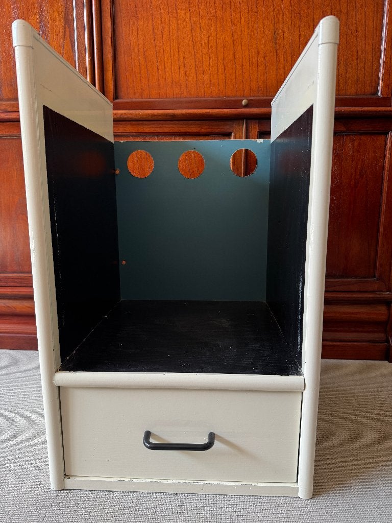 Audio Meubel Kast wit jaren 80 (breedte installatie 36 cm), Ophalen, Minder dan 50 cm, Gebruikt, Jaren 80