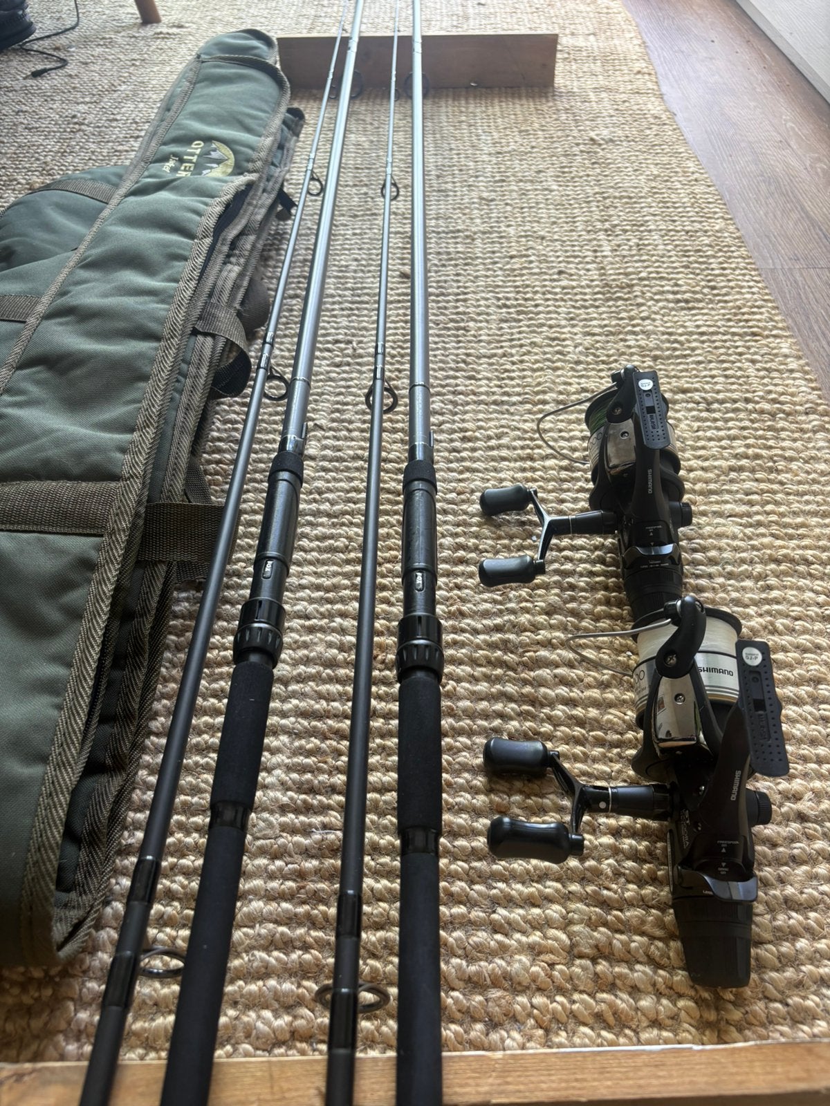 Fox Warrior ES 12ft/Shimano Baitrunner ST 10000RA Karper set, Ophalen of Verzenden, Zo goed als nieuw, Complete set