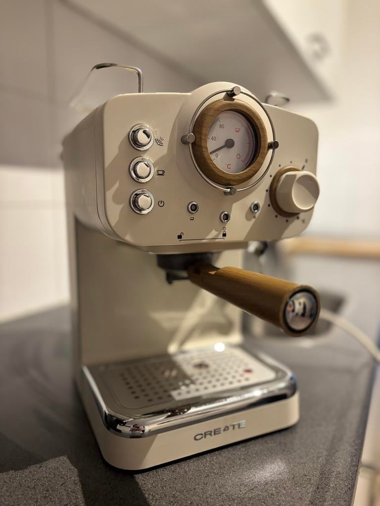 CREATE Espresso machine, Witgoed en Apparatuur, Koffiezetapparaten, Zo goed als nieuw, Koffiebonen, Espresso apparaat, 1 kopje