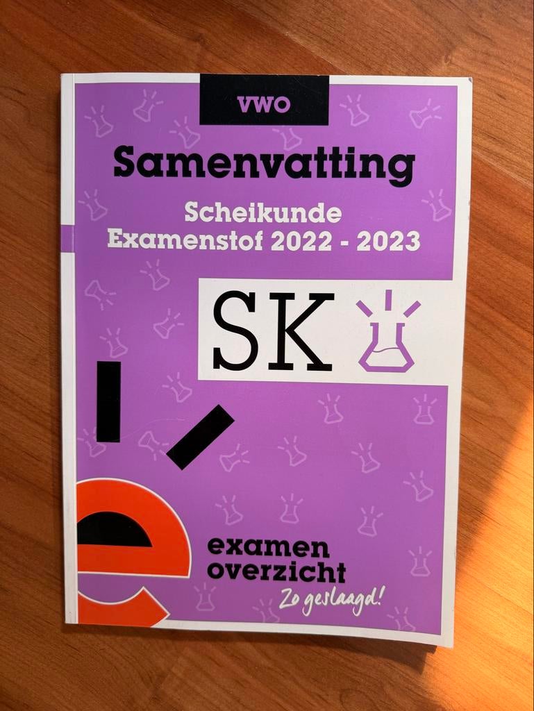 VWO Samenvatting Examenstof 2022-2023 (Scheikunde, Aardrijks, Ophalen of Verzenden, Beta, Zo goed als nieuw, WO
