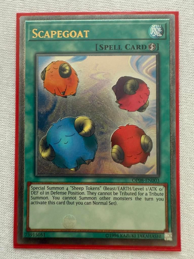 Scapegoat yugioh Ultimate Rare, Verzenden, Nieuw, Losse kaart, Foil